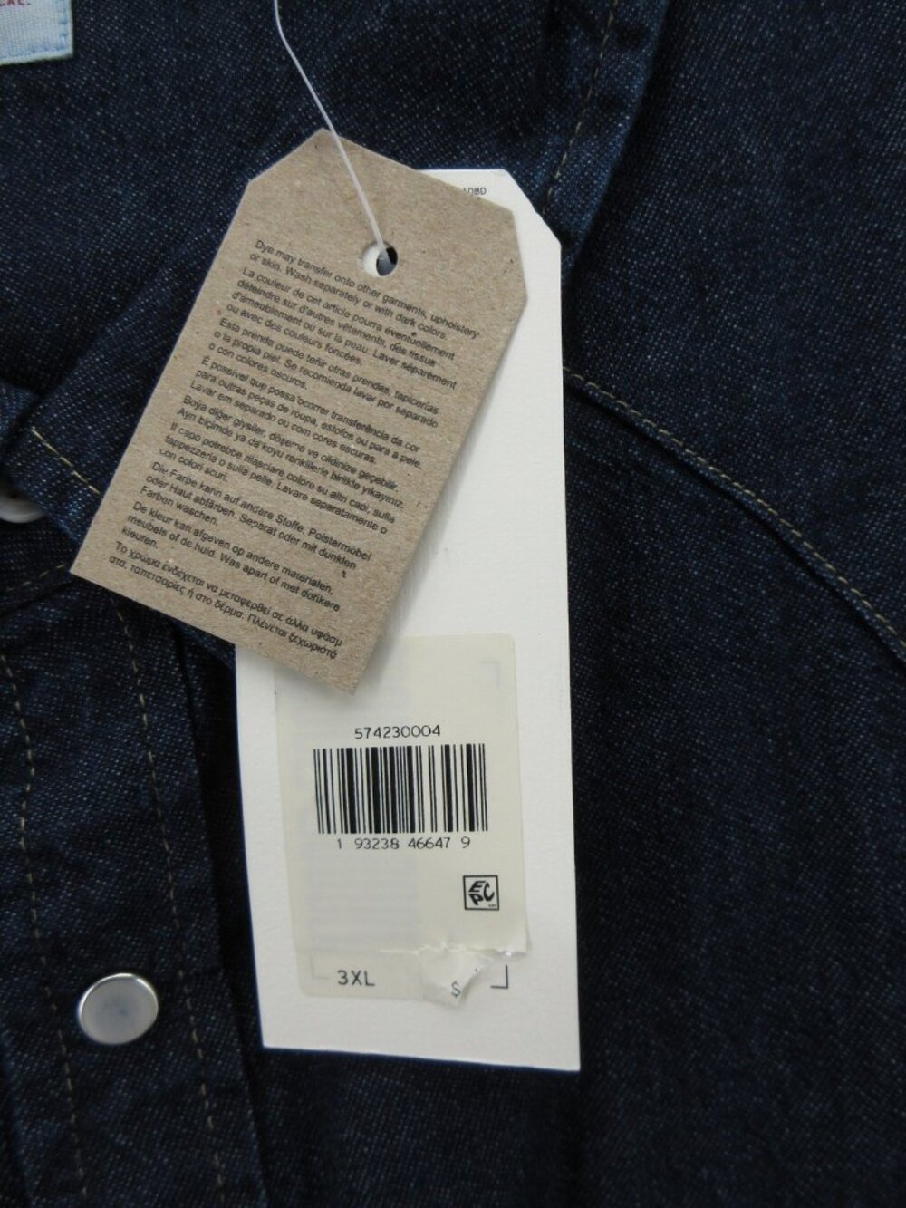 Levis Shirt XXXL Western Pearl Snap Red Tab Denim Cowboy Rodeo NEW - Picture 13 of 16